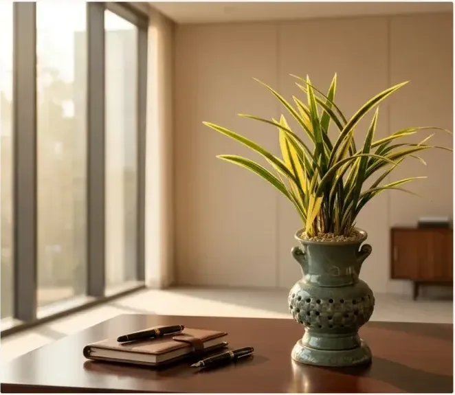 Ilhyanggeum Cymbidium (Carved Pot)