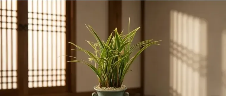 Hwangnyonggwan Cymbidium (Carved Pot)