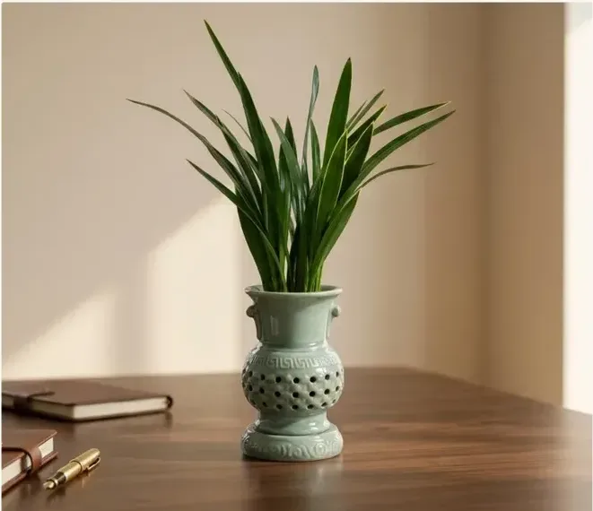 Daehun Cymbidium (Carved Pot)