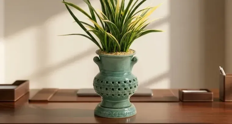 Geumgi Cymbidium (Carved Pot)