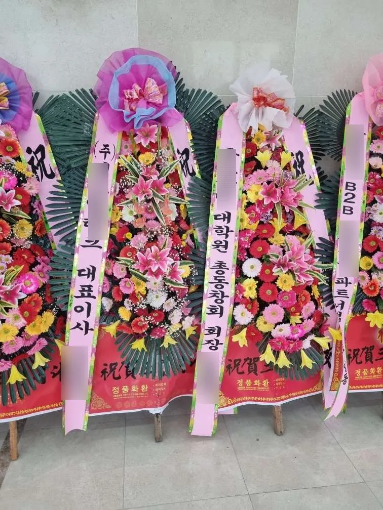 노비아갈라에 배송한 축하화환 실물 사진 5